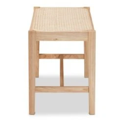 Danyl Wood Rattan Accent Bench Oak Brown - Baxton Studio -Home Furniture Shop-Baxton Studio GUEST 225460c7 e9c9 4f29 bfe8 53296c2c36c1