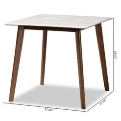 Kaylee Wood Dining Table White/Brown - Baxton Studio -Home Furniture Shop-Baxton Studio GUEST 22806772 1335 4c64 9290 aefafcf12478