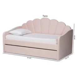 Timila Velvet Fabric Upholstered Daybed With Trundle Light Pink - Baxton Studio 25 Timila Velvet Fabric Upholstered Daybed With Trundle Light Pink - Baxton Studio -Home Furniture Shop-Baxton Studio GUEST 23317ec4 3599 4949 9f47 8c2304f5d1e5