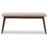 Flora Mid-Century Modern Light Gray Fabric & Oak Medium Brown Finishing Wood Dining Bench - Baxton Studio 2 Flora Mid-Century Modern Light Gray Fabric & Oak Medium Brown Finishing Wood Dining Bench - Baxton Studio -Home Furniture Shop-Baxton Studio GUEST 24e8aaa1 60d1 4f68 a9a9 493249b2d008