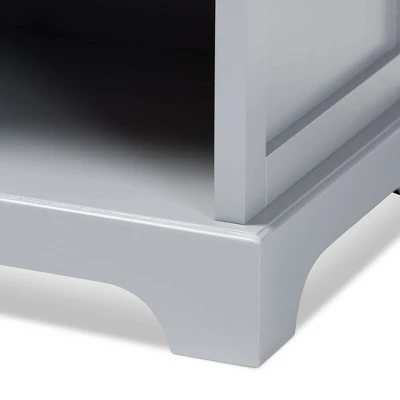 1 Drawer Chase Wood Nightstand - Baxton Studio 6 1 Drawer Chase Wood Nightstand - Baxton Studio - Image 4