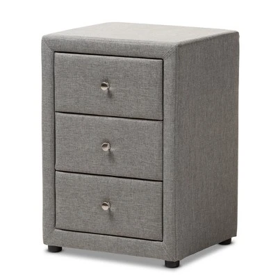Tessa 3 Drawer Nightstand - Baxton Studio 12 Tessa 3 Drawer Nightstand - Baxton Studio - Image 10