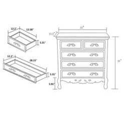 Levron Two-Tone Wood 5 Drawer Storage Cabinet Walnut Brown/White - Baxton Studio -Home Furniture Shop-Baxton Studio GUEST 25b3fe6b a106 4fc7 9ca1 b4b3edc031c7
