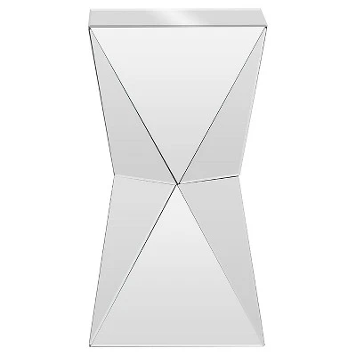 Rebecca Contemporary Multi-Faceted Mirrored Side Table - Baxton Studio 3 Rebecca Contemporary Multi-Faceted Mirrored Side Table - Baxton Studio