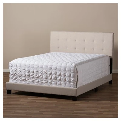 Full Brookfield Modern And Contemporary Fabric Upholstered Grid Tufting Bed - Baxton Studio 6 Full Brookfield Modern And Contemporary Fabric Upholstered Grid Tufting Bed - Baxton Studio - Image 4