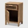 Clement 1 Door And 1 Drawer Wood Spindle Nightstand Brown - Baxton Studio 1 Clement 1 Door And 1 Drawer Wood Spindle Nightstand Brown - Baxton Studio -Home Furniture Shop-Baxton Studio GUEST 25f3b9f5 146f 4185 9615 c9a953490ae0