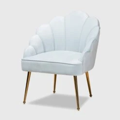Cinzia Velvet Upholstered Seashell Shaped Accent Chair - Baxton Studio 20 Cinzia Velvet Upholstered Seashell Shaped Accent Chair - Baxton Studio -Home Furniture Shop-Baxton Studio GUEST 261837d8 049d 4ed9 8f85 89d1743ae976
