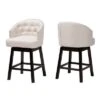 2pc Theron Fabric And Wood Swivel Counter Stool Set - Baxton Studio -Home Furniture Shop-Baxton Studio GUEST 26f2caa7 2e4c 4b22 ac77 dcece41a43d2