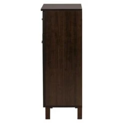 Felda Modern Shoe Cabinet With 2 Doors And Drawer - Dark Brown - Baxton Studio -Home Furniture Shop-Baxton Studio GUEST 27305ac6 62a5 4b50 aa10 c75aeb940094