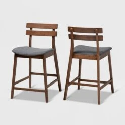 Set Of 2 Larine Wood Counter Height Barstools - Baxton Studio 18 Set Of 2 Larine Wood Counter Height Barstools - Baxton Studio -Home Furniture Shop-Baxton Studio GUEST 277b7e75 5e99 4233 b24c 819950836d06
