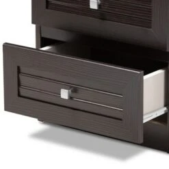 Carine Modern And Contemporary Finished 2 Drawer Nightstand Dark Brown - Baxton Studio -Home Furniture Shop-Baxton Studio GUEST 291224f8 9aa6 417c b5cc f7c3ba5664a5