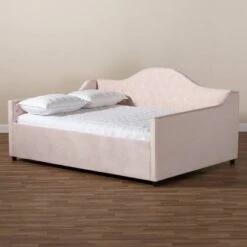 Perry Velvet Daybed - Baxton Studio -Home Furniture Shop-Baxton Studio GUEST 29437ebe f257 42c1 b6c7 24190333f1d2
