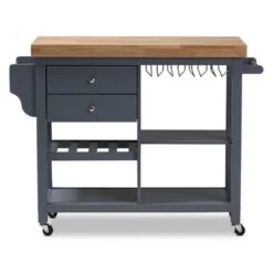 Sunderland Coastal And Farmhouse Natural Wood Kitchen Cart Gray, Light Brown - Baxton Studio 23 Sunderland Coastal And Farmhouse Natural Wood Kitchen Cart Gray, Light Brown - Baxton Studio -Home Furniture Shop-Baxton Studio GUEST 2953e0ab edac 491a 9371 6e7a8954ce2d