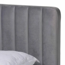 Nami Velvet Platform Bed - Baxton Studio -Home Furniture Shop-Baxton Studio GUEST 2a58d2ac fecd 42a9 ae12 bc93d75b5db9
