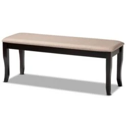 Cornelie Fabric Upholstered Wood Dining Bench - Baxton Studio -Home Furniture Shop-Baxton Studio GUEST 2a8ceb0b 0c3e 4c22 9f63 45ffb947d988