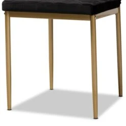 4pc Blaise Velvet Fabric Upholstered And Metal Dining Chair Set - Baxton Studio -Home Furniture Shop-Baxton Studio GUEST 2b917c7b a6b9 489d 9e7e 9662ecc880a9