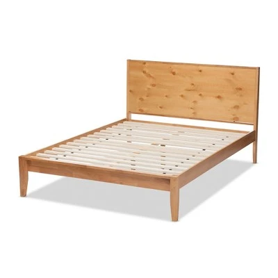 Marana Wood Platform Bed Brown - Baxton Studio 5 Marana Wood Platform Bed Brown - Baxton Studio - Image 3
