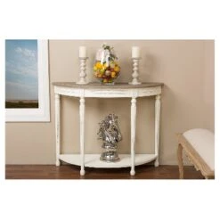 Vologne Traditional Wood French Console Table White - Baxton Studio -Home Furniture Shop-Baxton Studio GUEST 2cc6ba72 2c52 4eca b0d9 6b3ac06002a5