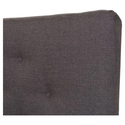 Hannah Mid - Century Modern Fabric Platform Bed - Baxton Studio 4 Hannah Mid - Century Modern Fabric Platform Bed - Baxton Studio - Image 2