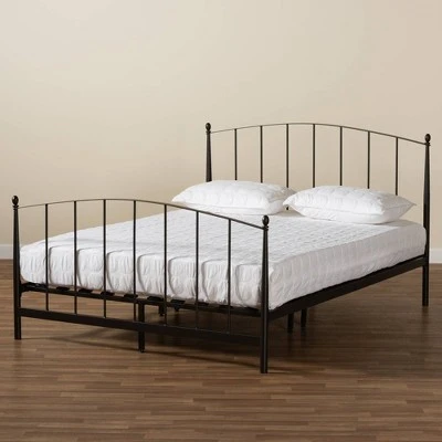 Queen Lana Metal Platform Bed Black - Baxton Studio 7 Queen Lana Metal Platform Bed Black - Baxton Studio - Image 5