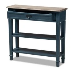 Dauphine Spruce Finished Wood Accent Console Table Blue - Baxton Studio -Home Furniture Shop-Baxton Studio GUEST 2e3b0ed3 a3e2 40a9 8a8c b425500cb7c6