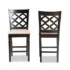 2pc Ramiro Wood Counter Height Barstools - Baxton Studio