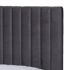 Serrano Velvet Fabric Upholstered And Metal Platform Bed - Baxton Studio -Home Furniture Shop-Baxton Studio GUEST 2f5f1dcb 4a0b 4c27 9ba9 fd304681d545