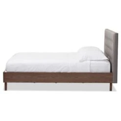 Alinia Mid-Century Retro Modern Fabric Upholstered Walnut Wood Platform Bed - Queen - Baxton Studio 10 Alinia Mid-Century Retro Modern Fabric Upholstered Walnut Wood Platform Bed - Queen - Baxton Studio -Home Furniture Shop-Baxton Studio GUEST 2fa11334 7269 40ff b844 0a4e9c81de74