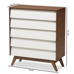 Hildon Mid-Century Modern Wood 5 Drawer Storage Chest Brown - Baxton Studio 11 Hildon Mid-Century Modern Wood 5 Drawer Storage Chest Brown - Baxton Studio -Home Furniture Shop-Baxton Studio GUEST 2fd1fde6 9cd5 4558 9136 f4f666509bca