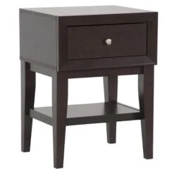 Gaston Modern Accent Table And Nightstand Brown - Baxton Studio