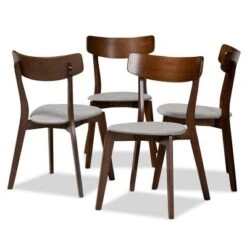 Set Of 4 Iora Upholstered Wood Dining Chairs - Baxton Studio -Home Furniture Shop-Baxton Studio GUEST 3153b9ec f58d 4aa9 a7d8 4332022ab90f