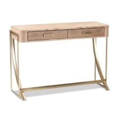Lafoy Natural Finished Wood And Finished 2 Drawer Console Table Brown - Baxton Studio -Home Furniture Shop-Baxton Studio GUEST 3197add0 8fce 4f78 9dfc 4cdfcff0877f