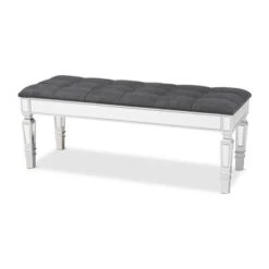 Hedia Fabric Upholstered And Wood Accent Bench - Baxton Studio 19 Hedia Fabric Upholstered And Wood Accent Bench - Baxton Studio -Home Furniture Shop-Baxton Studio GUEST 320aa6a8 d3ed 4ff7 87eb b6665f22a445