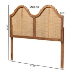 Hazel Vintage Wood And Synthetic Rattan Arched Headboard Walnut - Baxton Studio 16 Hazel Vintage Wood And Synthetic Rattan Arched Headboard Walnut - Baxton Studio -Home Furniture Shop-Baxton Studio GUEST 32178c2a ce6a 4c5b b9db 20c70a2f3ba2