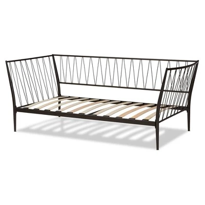 Twin Lysa Metal Daybed Black - Baxton Studio 4 Twin Lysa Metal Daybed Black - Baxton Studio - Image 2