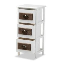 Fanning Two-Tone Wood 3 Drawer Storage Unit White/Brown - Baxton Studio 12 Fanning Two-Tone Wood 3 Drawer Storage Unit White/Brown - Baxton Studio -Home Furniture Shop-Baxton Studio GUEST 32ad6a9f 3c7b 4c6f 97ce cced4241c60d