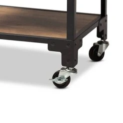 4 Tier Victor Wood And Metal Mobile Wine Cart Walnut/Black - Baxton Studio 11 4 Tier Victor Wood And Metal Mobile Wine Cart Walnut/Black - Baxton Studio -Home Furniture Shop-Baxton Studio GUEST 32d50ee1 171b 4d51 a0d8 44f618fea368