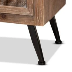 Calida Wood And Rattan 3 Drawer Storage Cabinet Brown - Baxton Studio -Home Furniture Shop-Baxton Studio GUEST 33389360 20f4 497a 9dfe 9c7dd4f225e5