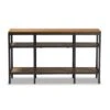Caribou Rustic Industrial Style Oak Wood And Metal Finished Console Table Black - Baxton Studio -Home Furniture Shop-Baxton Studio GUEST 335a55f6 b477 4476 bf9e 3769569e6160