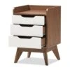 Brighton Mid - Century Modern Wood 3 - Drawer Storage Nightstand - Brown - Baxton Studio -Home Furniture Shop-Baxton Studio GUEST 33bca5f0 ae6f 4162 9b2a d4f3243effda