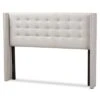 King Ginaro Modern Tufted Nail Head Winged Headboard Gray - Baxton Studio -Home Furniture Shop-Baxton Studio GUEST 348eb6d5 84fd 48f4 8f4c a0212c6183b4