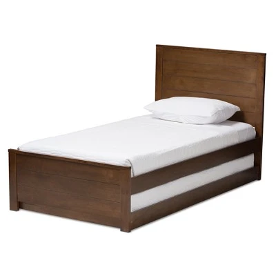 Twin Catalina Modern Classic Mission Style Finished Wood Platform Bed With Trundle - Baxton Studio 13 Twin Catalina Modern Classic Mission Style Finished Wood Platform Bed With Trundle - Baxton Studio - Image 11