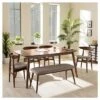 6pc Dining Set Flora Mid-Century Modern Finishing Wood Light Gray/Medium Brown - Baxton Studio 1 6pc Dining Set Flora Mid-Century Modern Finishing Wood Light Gray/Medium Brown - Baxton Studio -Home Furniture Shop-Baxton Studio GUEST 3511ad84 cca8 4c22 adf3 36812d2fe580