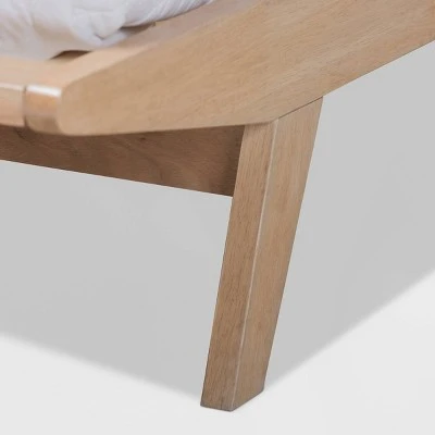 Emile Fabric Upholstered Platform Bed - Baxton Studio 6 Emile Fabric Upholstered Platform Bed - Baxton Studio - Image 4