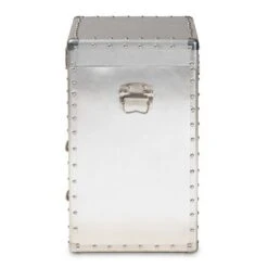 Serge Metal 2 Drawer Accent Storage Chest Silver - Baxton Studio -Home Furniture Shop-Baxton Studio GUEST 36135de7 1427 430d b83e 46909e0d8827