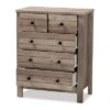 Derek Natural Wood 5 Drawer Chest Brown - Baxton Studio -Home Furniture Shop-Baxton Studio GUEST 369935be e2b9 4fd0 b6f9 0cd9b0a78052