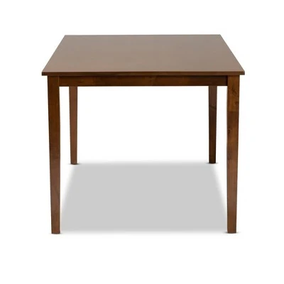 Eveline Rectangular Wood Dining Table Walnut Brown - Baxton Studio 4 Eveline Rectangular Wood Dining Table Walnut Brown - Baxton Studio - Image 2