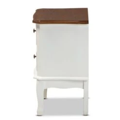 2 Drawer Darlene Wood Nightstand White/Cherry Brown - Baxton Studio 10 2 Drawer Darlene Wood Nightstand White/Cherry Brown - Baxton Studio -Home Furniture Shop-Baxton Studio GUEST 375c1744 324a 4d6f 811a d00ab6daadf4