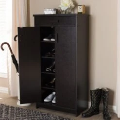 Bienna Modern And Contemporary Finished Shoe Cabinet Dark Brown - Baxton Studio 21 Bienna Modern And Contemporary Finished Shoe Cabinet Dark Brown - Baxton Studio -Home Furniture Shop-Baxton Studio GUEST 3768f76d dfeb 40a1 9143 04c589370ef0