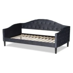 Benjamin Velvet Fabric Upholstered And Wood Daybed - Baxton Studio -Home Furniture Shop-Baxton Studio GUEST 379eb5db 2e57 4c7d 8189 4b2b3bf4cfda